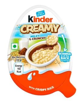 Kinder Creamy milky & crunchy (19g) – Ferrero Kinderschokolade – Kinder Schokolade für Erwachsene und Kinder 