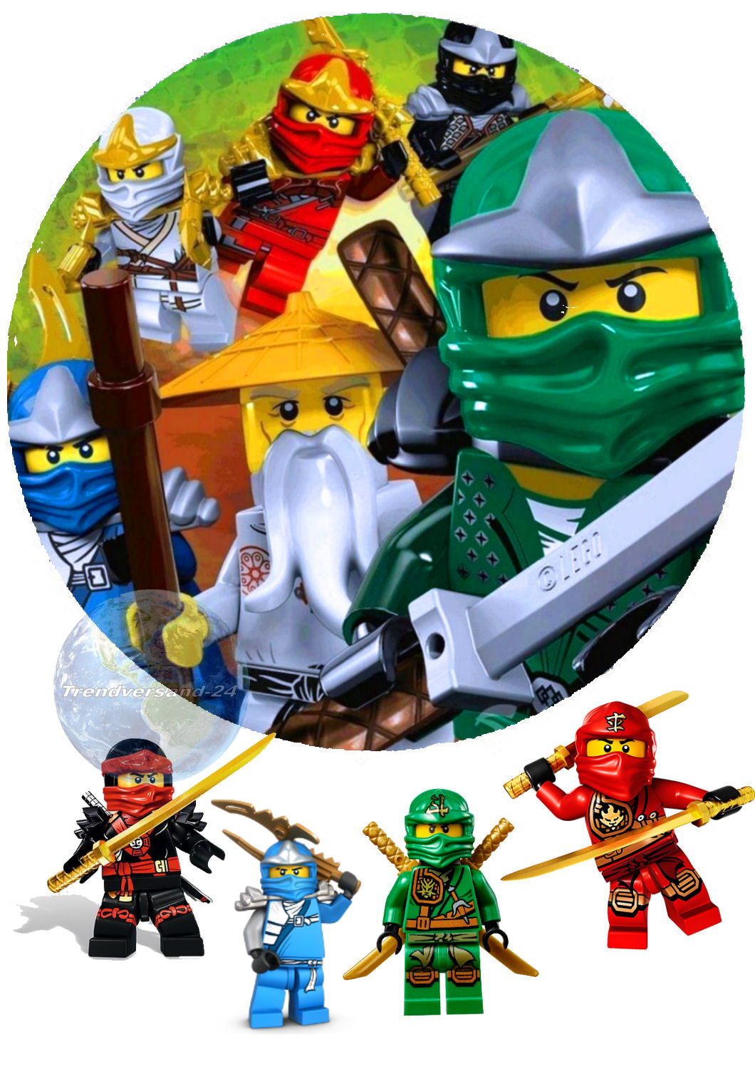 Tortenaufleger Figur Geburtstag DIN A4 25 x 20 cm Lego Ninjago P18 