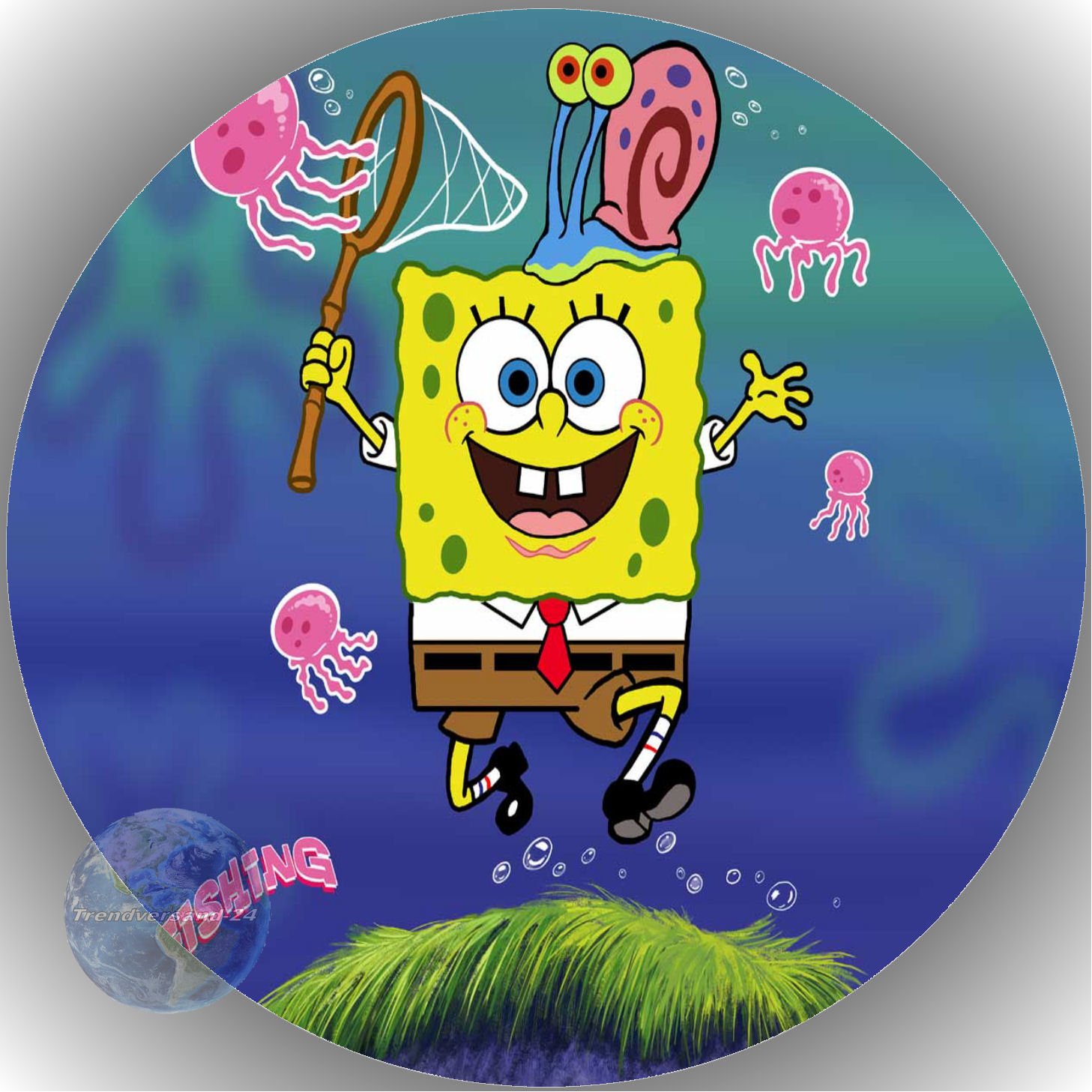 Tortenaufleger Geburtstag Tortenbild Fondant Oblate Spongebob L39 