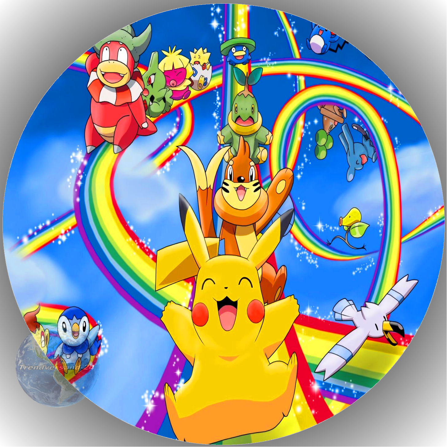 Tortenaufleger Geburtstag Tortenbild Fondant Pokemon L93 